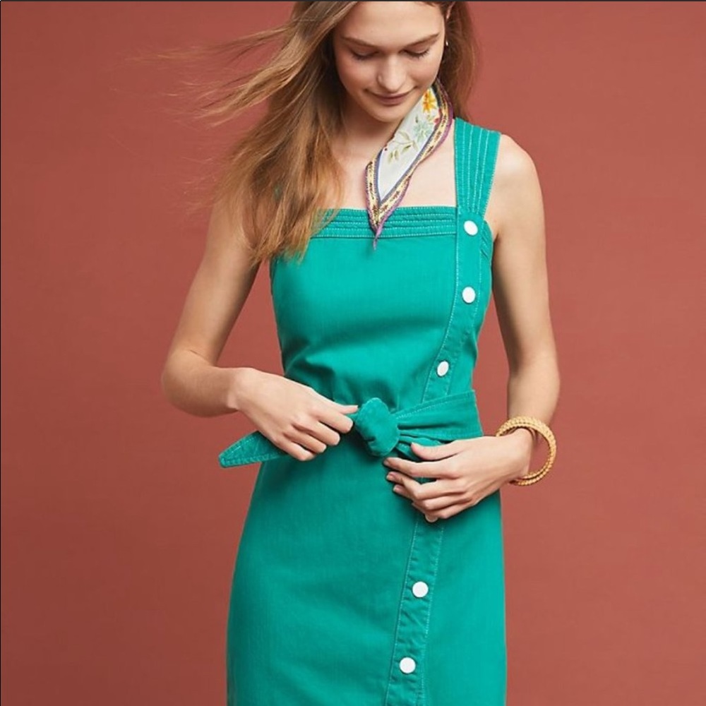Maeve by Anthropologie Elizabeth green dress
